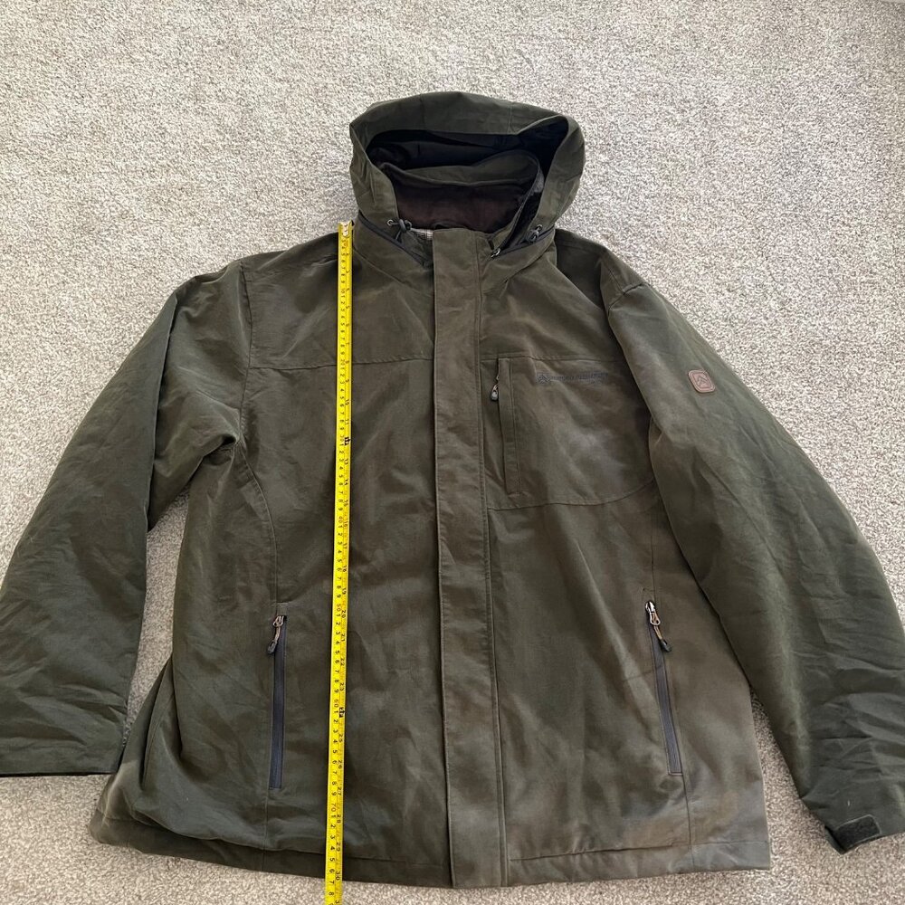 Vintage Rugged Elements Barn Work Utility Olive Green Birding Farm Coat XXL - Picture 8 of 10